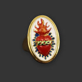 Flaming Heart Ring
