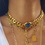 Curb Chain Eye Necklace