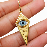 Gold Starry Eye Pendant.