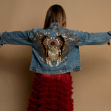 Embroidered Denim Jacket Angelic Eye