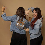 Denim painted jacket Golden Eye