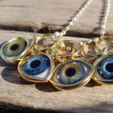 Evil Ankh Eye Gold Pendant