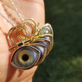 Evil Ankh Eye Gold Pendant