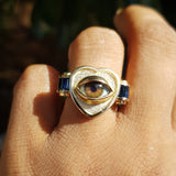Heart Eye Ring Retro Style