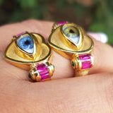 Heart Eye Ring Retro Style