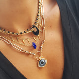 Evil Ankh Eye Gold Pendant