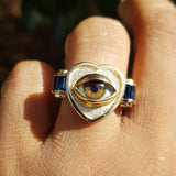 Heart Eye Ring Retro Style