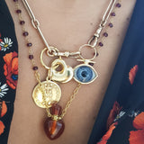 Evil Ankh Eye Gold Pendant
