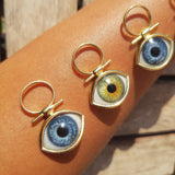 Evil Ankh Eye Gold Pendant