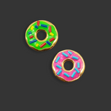 Gold Neon Donut Charms
