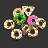 Gold Neon Donut Charms