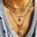 Heart Evil Eye Pendant