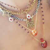 Sacred Heart Gold Pendant Charm
