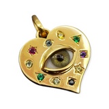 Heart Evil Eye Pendant