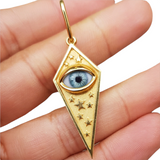 Gold Starry Eye Pendant.