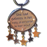 Galaxy Eye Pendant Silver and 18k Gold